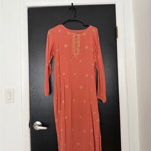Generation long kurti Embroidered Coral Dress